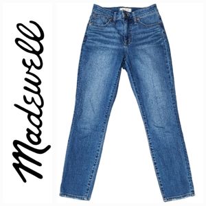 Madewell Curvy High-Rise Skinny Crop Blue Denim Jeans Size 25